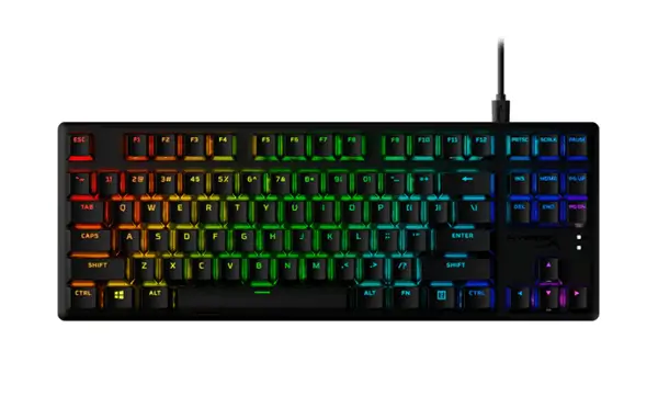 מקלדת גיימינג מכאנית חוטית Alloy Origins TKL Red Switch + RGB HyperX