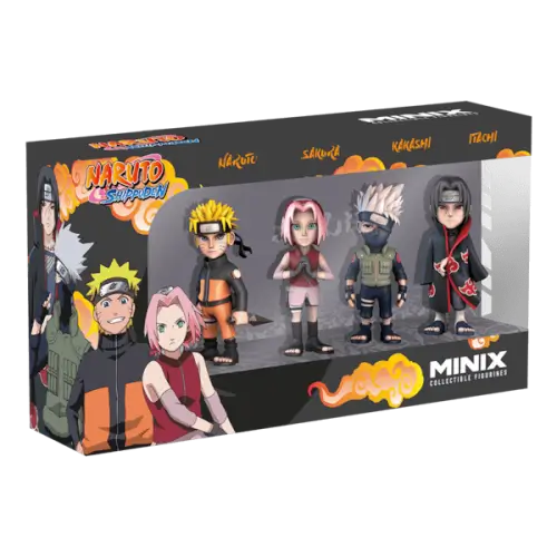 מארז 4 פסלוני אספנות 7cm Naruto Shippuden MINIX - מיניקס