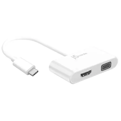 מתאם תצוגה JCA174 USB-C To VGA & HDMI J5CREATE