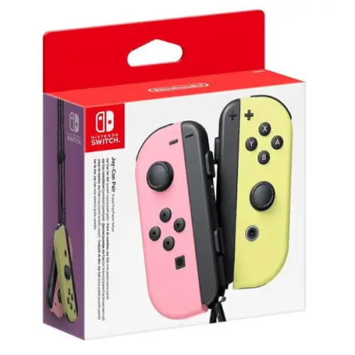 זוג בקרי ימין ושמאל צבע ורוד פסטל/צהוב פסטל Nintendo Switch